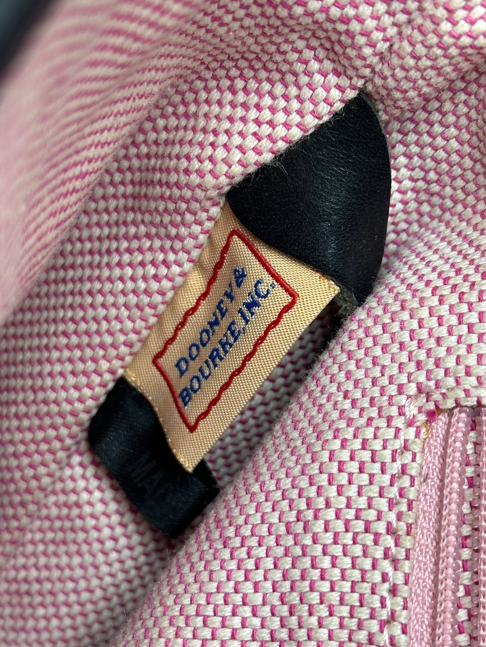 Dooney & Bourke | Vintage Canvas Leather Trim North South Bucket Bag - Picture 8 of 9